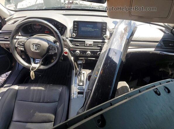 1HGCV1F4XMA034785 2021 HONDA ACCORD Black Widok tylnych siedzeń