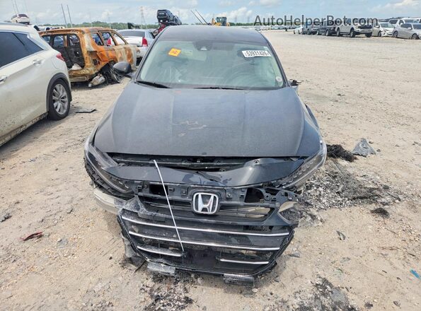1HGCV1F4XMA034785 2021 HONDA ACCORD Black Widok z przodu