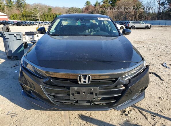 1HGCV1F4XMA118993 2021 HONDA ACCORD Black Widok z przodu