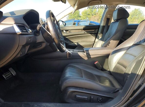 1HGCV1F4XMA118993 2021 HONDA ACCORD Black Widok wnętrza z przodu