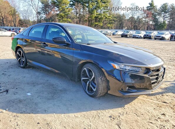 1HGCV1F4XMA118993 2021 HONDA ACCORD Black Przód prawy