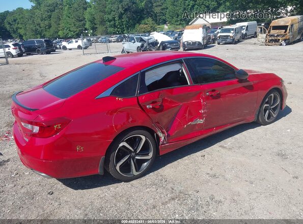 1HGCV1F4XMA119187 2021 HONDA ACCORD Red Հետևի աջ