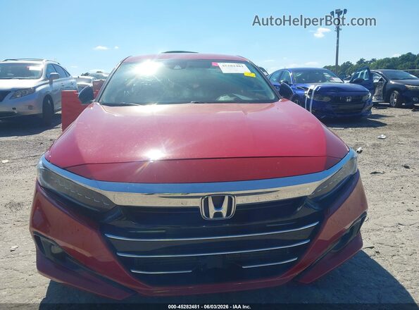 1HGCV1F4XMA119187 2021 HONDA ACCORD Red Սարքավորումների վահանակի տեսք