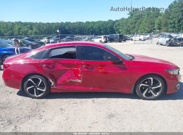 1HGCV1F4XMA119187 2021 HONDA ACCORD Red Դիմացի տեսք