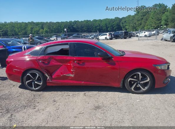 1HGCV1F4XMA119187 2021 HONDA ACCORD Red Սալոնի հետևի տեսք
