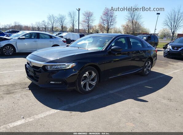 1HGCV1F50JA214538 2018 HONDA ACCORD Черный Передняя левая четверть