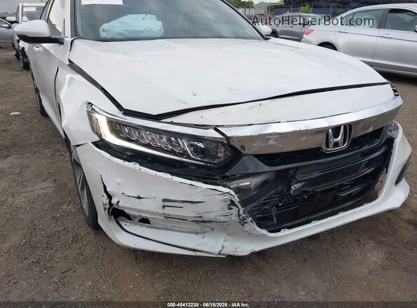 1HGCV1F50KA128728 2019 HONDA ACCORD White Front view