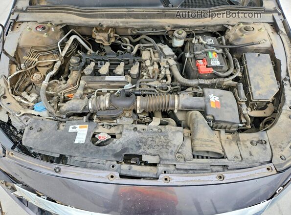 1HGCV1F51JA019872 2018 HONDA ACCORD Серый Вид задней части салона