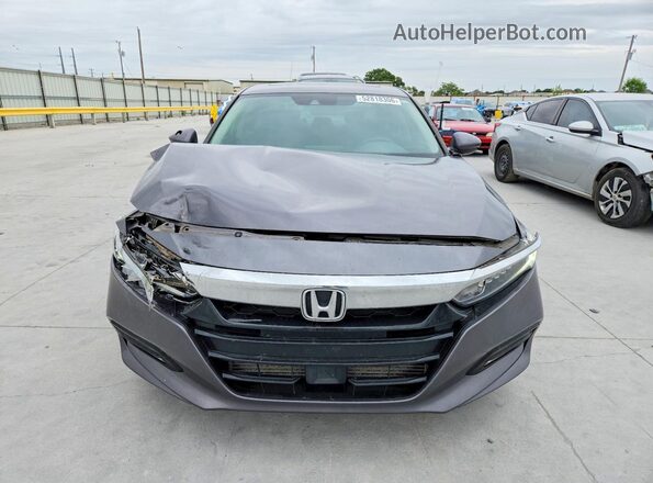 1HGCV1F51JA019872 2018 HONDA ACCORD Серый Вид спереди