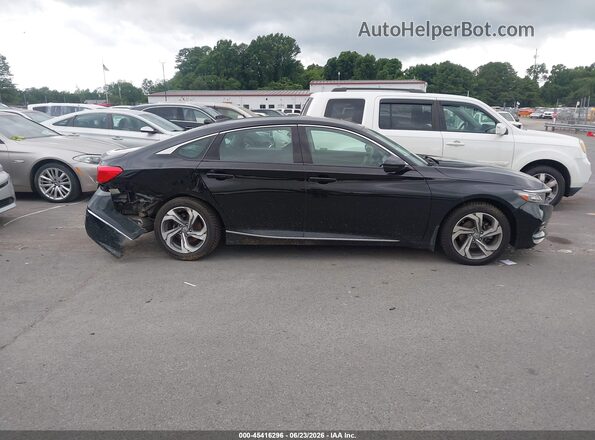 1HGCV1F51JA098377 2018 HONDA ACCORD Black Սալոնի հետևի տեսք