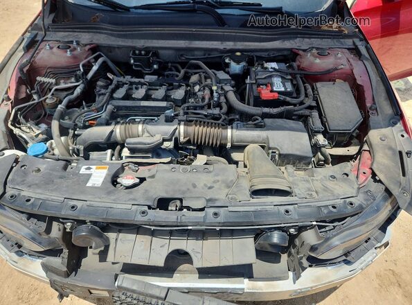 1HGCV1F51JA208988 2018 HONDA ACCORD Burgundy უკანა სალონის ხედი