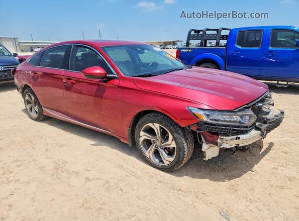 1HGCV1F51JA208988 2018 HONDA ACCORD Burgundy წინა მარჯვენა
