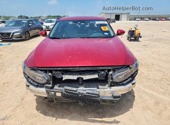 1HGCV1F51JA208988 2018 HONDA ACCORD Burgundy წინა ხედი