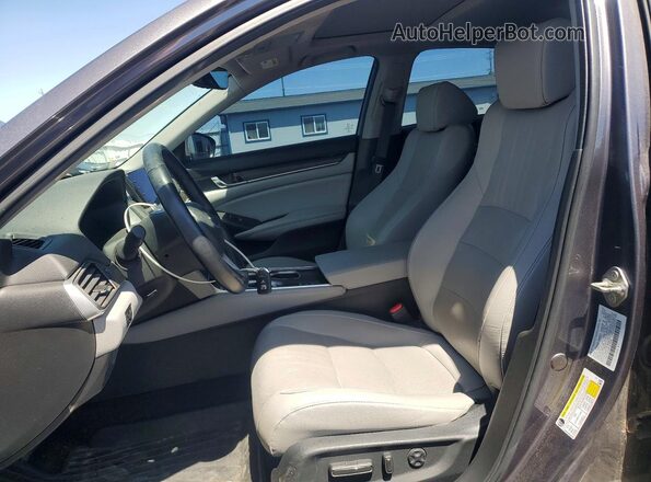 1HGCV1F52KA075739 2019 HONDA ACCORD Charcoal წინა სალონის ხედი