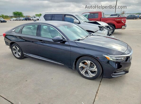 1HGCV1F53JA158207 2018 HONDA ACCORD Black წინა მარჯვენა