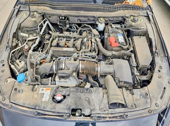 1HGCV1F53JA158207 2018 HONDA ACCORD Black უკანა სალონის ხედი
