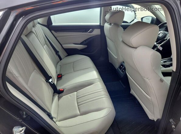 1HGCV1F53JA158207 2018 HONDA ACCORD Black უკანა სავარძლების ხედი