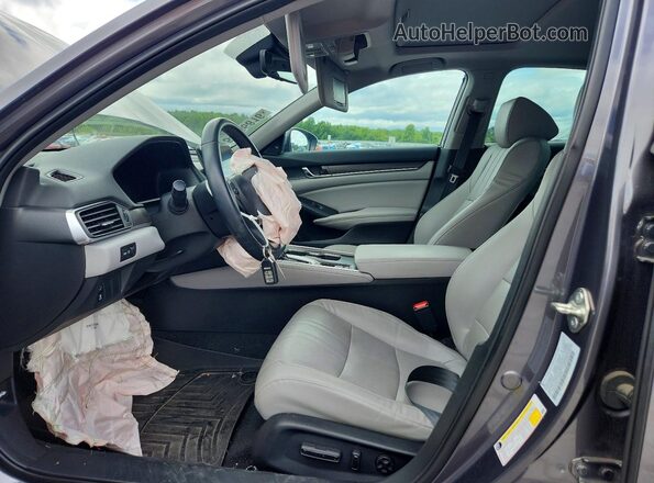 1HGCV1F53JA203775 2018 HONDA ACCORD Gray Vista interior delantera