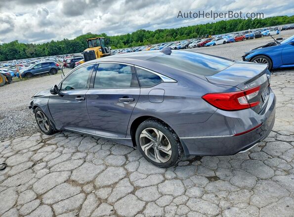 1HGCV1F53JA203775 2018 HONDA ACCORD Gray Trasero izquierdo