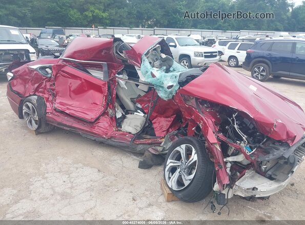 1HGCV1F53KA168379 2019 HONDA ACCORD Maroon Front view