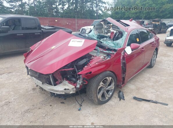1HGCV1F53KA168379 2019 HONDA ACCORD Maroon Front left