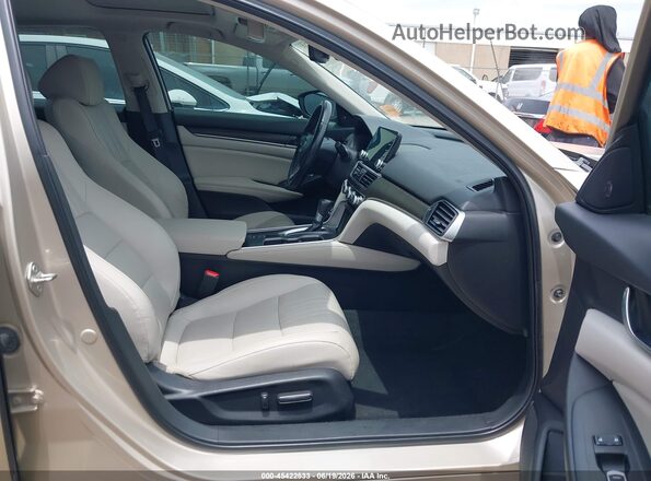 1HGCV1F53LA001571 2020 HONDA ACCORD Желто-коричневый Вид салона спереди