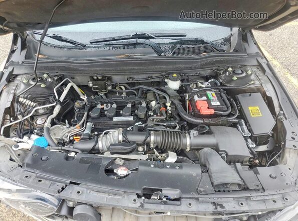 1HGCV1F54JA033717 2018 HONDA ACCORD Black Вид задньої частини салону