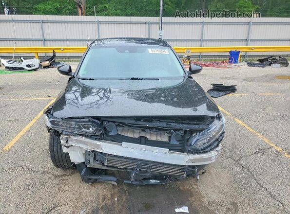 1HGCV1F54JA033717 2018 HONDA ACCORD Black Вид спереду