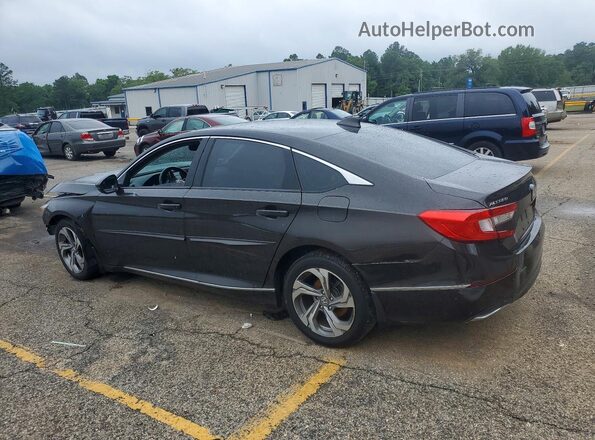 1HGCV1F54JA033717 2018 HONDA ACCORD Black Задня ліва чверть