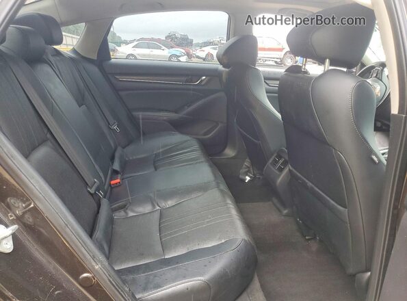 1HGCV1F54JA033717 2018 HONDA ACCORD Black Вид задніх сидінь