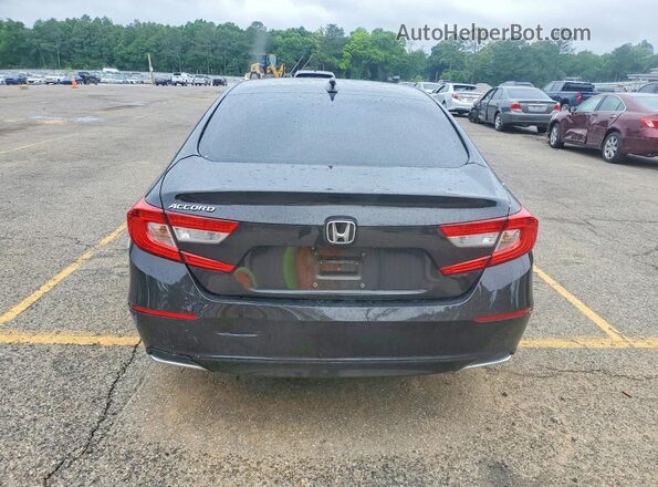 1HGCV1F54JA033717 2018 HONDA ACCORD Black Вид ззаду