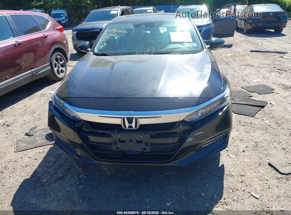 1HGCV1F54JA081136 2018 HONDA ACCORD Black Widok zestawu wskaźników
