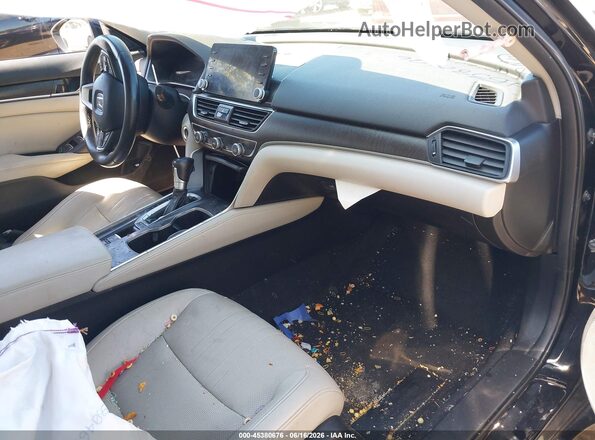 1HGCV1F54JA081136 2018 HONDA ACCORD Black Widok wnętrza z przodu