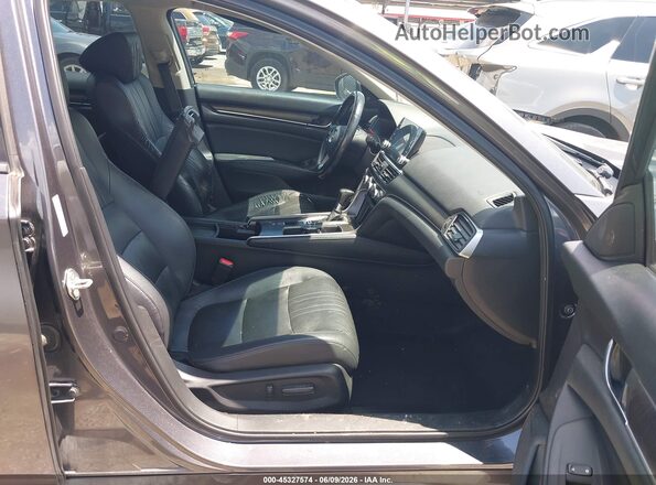 1HGCV1F54JA110036 2018 HONDA ACCORD Gray Widok wnętrza z przodu