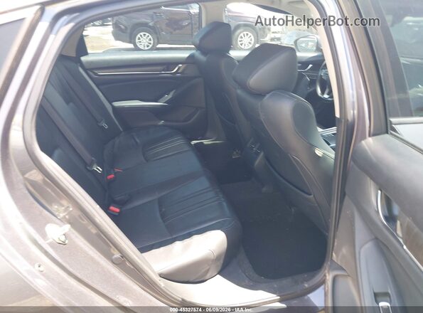 1HGCV1F54JA110036 2018 HONDA ACCORD Gray Widok naklejki z numerem VIN