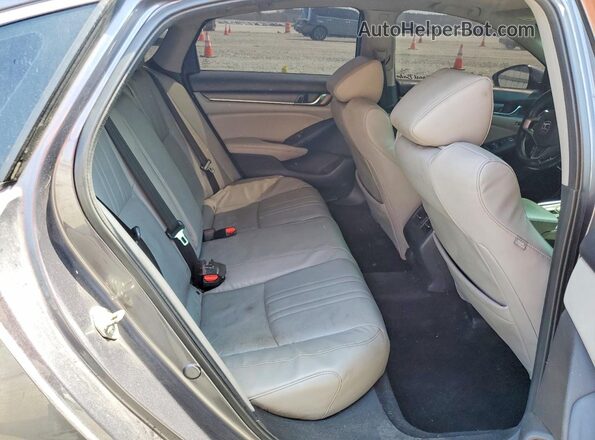 1HGCV1F55JA192617 2018 HONDA ACCORD Gray Vista de los asientos traseros