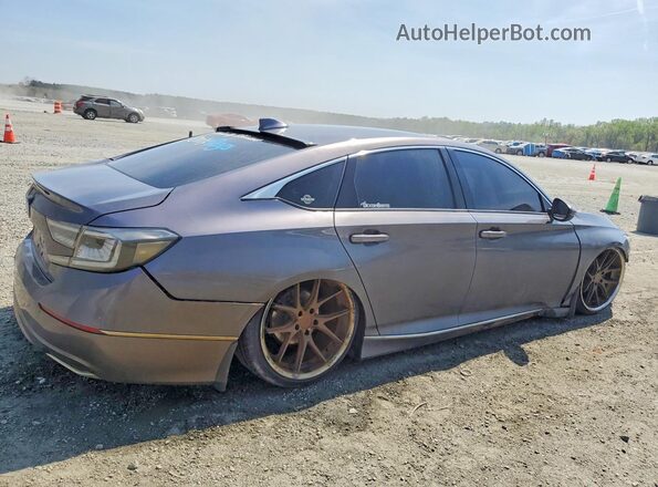 1HGCV1F55JA192617 2018 HONDA ACCORD Gray Trasero derecho