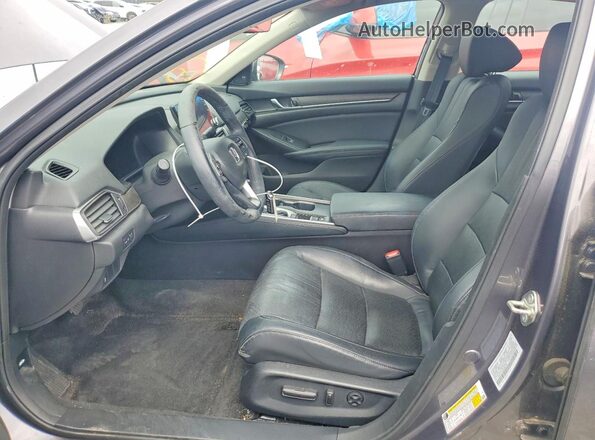 1HGCV1F56JA200143 2018 HONDA ACCORD Gray წინა სალონის ხედი
