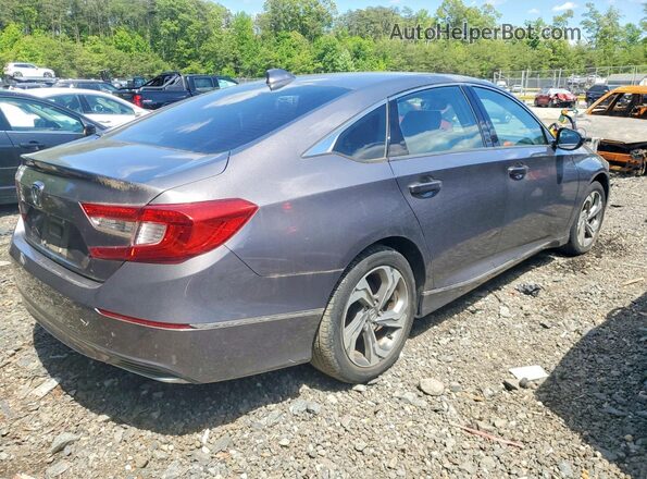 1HGCV1F56JA200143 2018 HONDA ACCORD Gray უკანა მარჯვენა