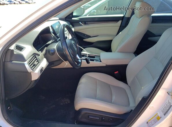 1HGCV1F56KA105437 2019 HONDA ACCORD White Вид салону спереду