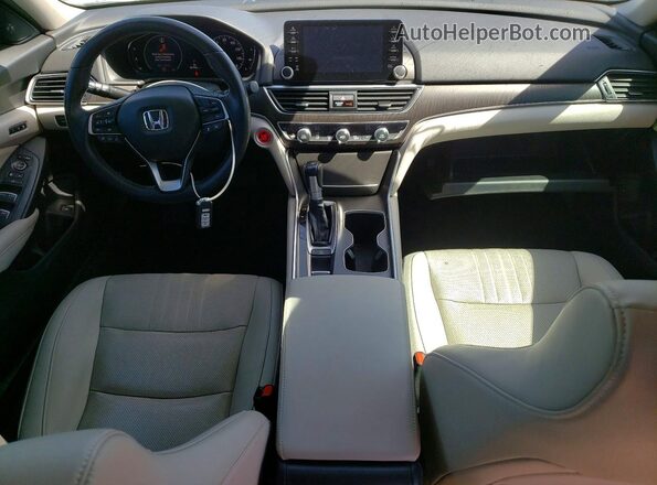 1HGCV1F56KA105437 2019 HONDA ACCORD White Вид панелі приладів