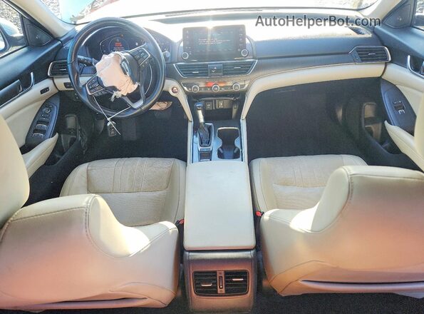 1HGCV1F57JA094169 2018 HONDA ACCORD White Առջևի վահանակի տեսք