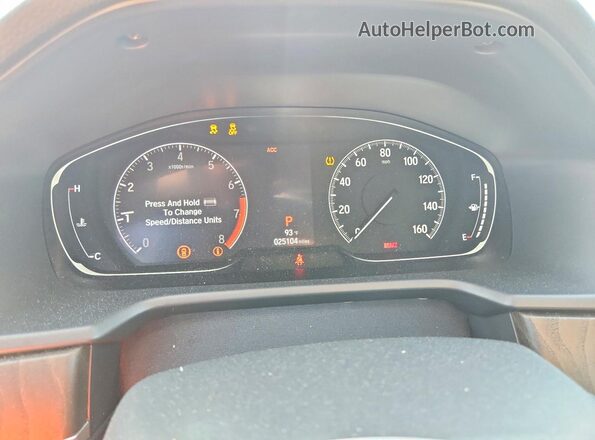 1HGCV1F57LA005087 2020 HONDA ACCORD Charcoal Widok zestawu wskaźników