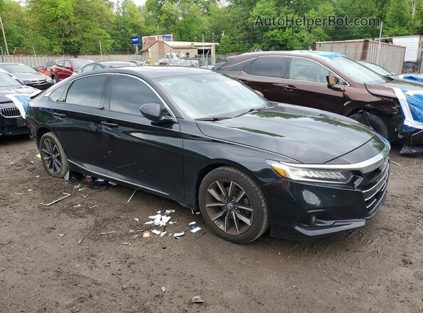 1HGCV1F57MA060673 2021 HONDA ACCORD Black წინა მარჯვენა