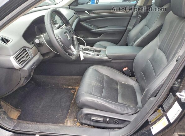 1HGCV1F57MA060673 2021 HONDA ACCORD Black წინა სალონის ხედი