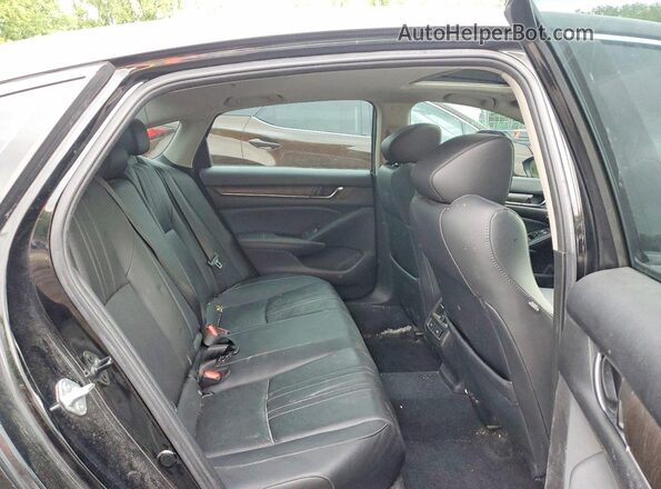 1HGCV1F57MA060673 2021 HONDA ACCORD Black უკანა სავარძლების ხედი