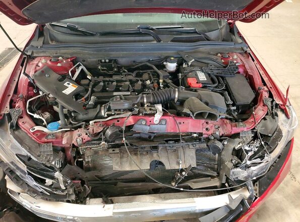 1HGCV1F58JA159661 2018 HONDA ACCORD Красный Вид задней части салона