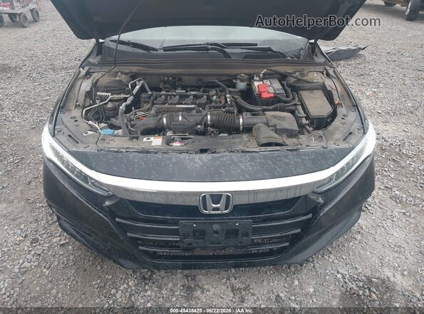 1HGCV1F58JA161281 2018 HONDA ACCORD Black Rear view