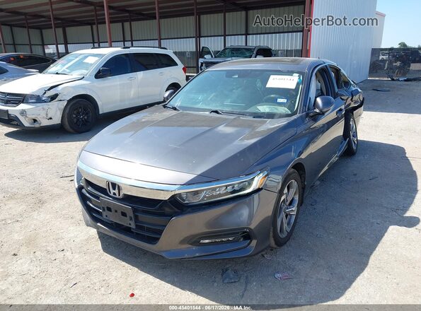 1HGCV1F58KA078242 2019 HONDA ACCORD Gray Przód lewy