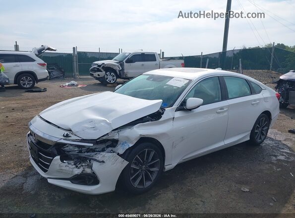 1HGCV1F58NA050445 2022 HONDA ACCORD White წინა მარცხენა ხედი სამი მეოთხედიდან
